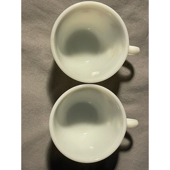 Vintage Corning 8oz. PYREX set/2 coffee tea mugs with burgundy rose design - Picture 3 of 9